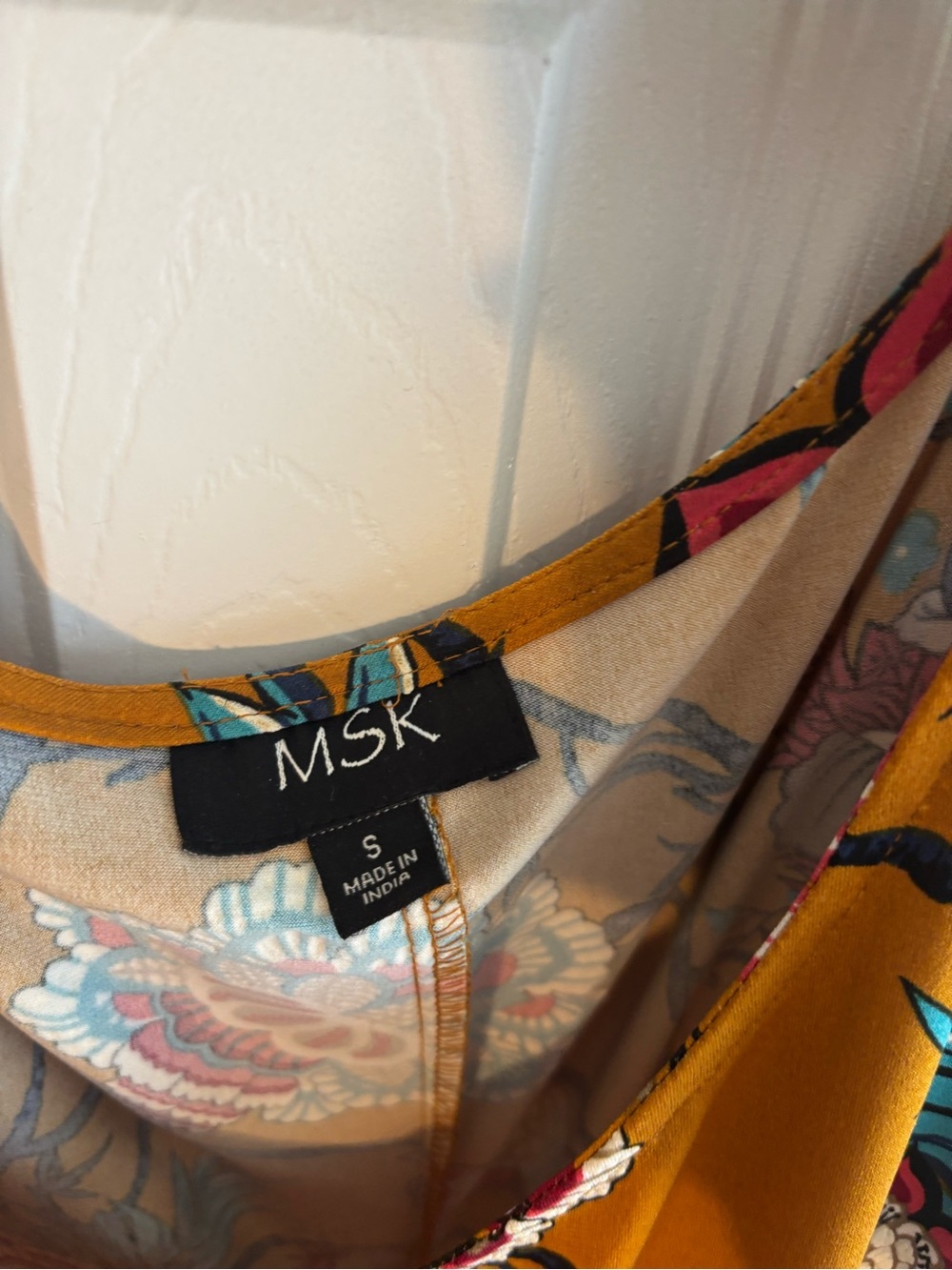 MSK Mustard Floral Sleeveless Camisole